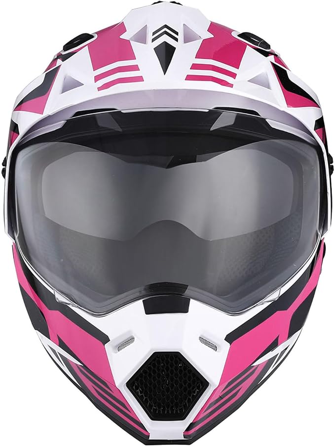 1Storm Dual Sport Motorcycle Motocross Off Road Full Face Helmet Dual Visor: HF802