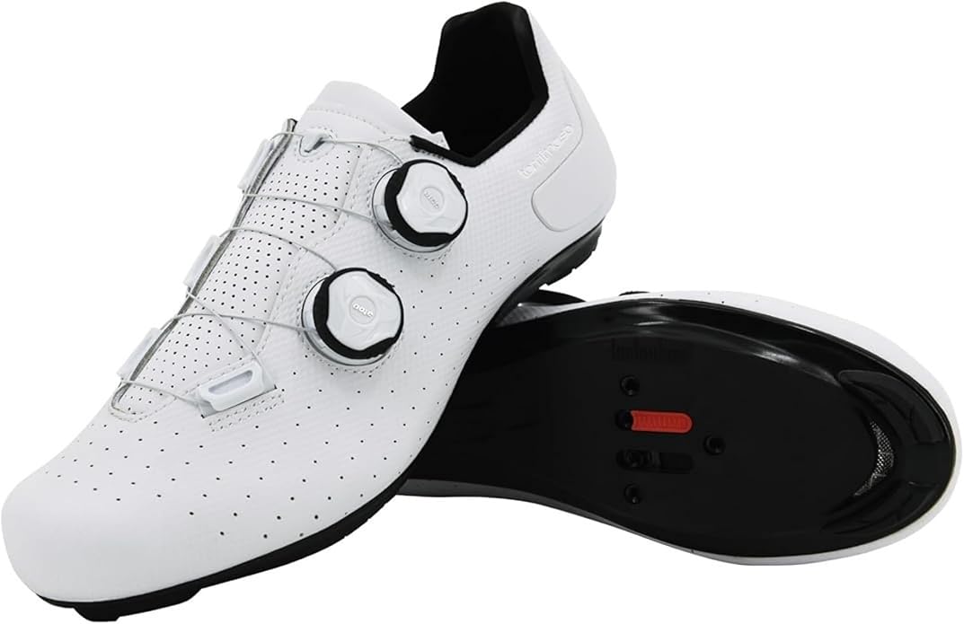 Tommaso Strada Mens SPD & Peloton Shoes—2 in 1 Cycling Shoes—Install Your Own Delta or SPD Cleats for Spin Bikes, Indoor Cycles or Most Mens Bicycles—Explore Bike Accessories