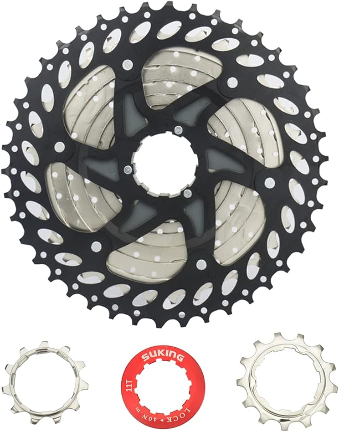 CYSKY 8/9/10/11/12-Speed Cassette 11-25T/28T/32T/34T/36T/40T/42T/46T/50T/52T Bike Sprocket Freewheel Compatible with Shimano, Sram HG Hub, Fit for Mountain Bike, Road Bike, MTB Cassette
