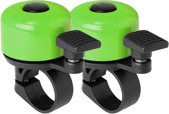 Bike Bell 2 Pack with Loud Melodious Sound Classic Mini Bicycle Bell for Kids Adults Bike Horn for Road, Mountain Bike for Scooter, MTB, BMX