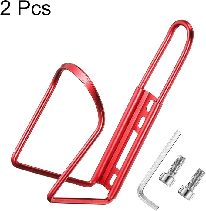 HARFINGTON Bicycle Water Bottle Cage Aluminum Basic Bike Universal Water Bottle Holder Mount with Hardware for Mountain Road Gravel