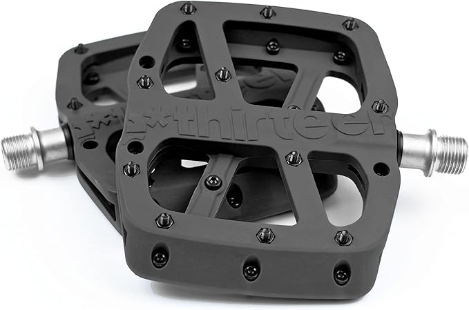 e*thirteen Components Composite Base Flat Pedals for MTB, Mountain Bike, BMX, eBike, eMTB