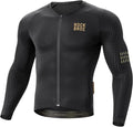 ROCKBROS Men's Cycling Jersey Long Sleeve Shirt Bike Jersey Men with Full Zipper Pocket Quick Dry