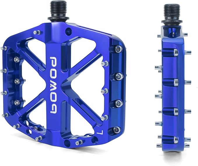 Bike Pedals 9/16" Lightweight Non-Slip Bicycle Platform Pedals - Fits Most Adult Bikes & Mountain Bikes &MTB, Road Bikes and Slip-Resistant Design
