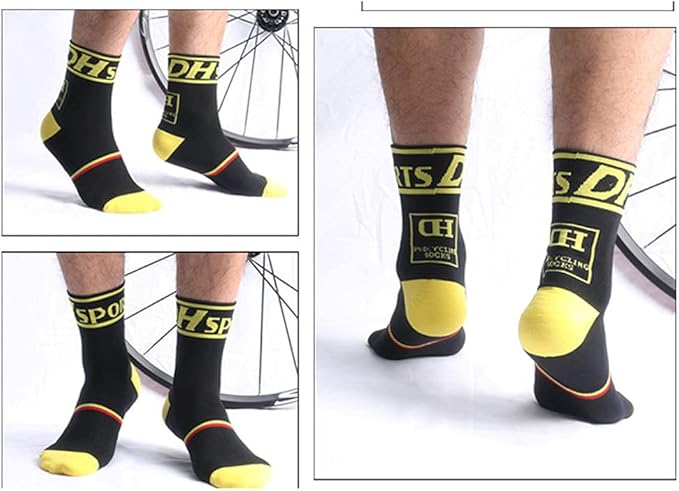Cycling Socks Pro Mens Womens Riding Socks Bicycle Bike Sport Ankle Athletic Socks XC MTB BMX Black White Pink Blue Green