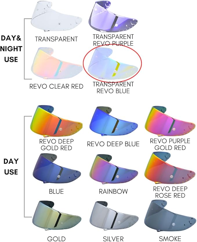 CWR-F1 Shield for RF-1200 Visor X14 NXR RF-SR Z7 Motorcycle Helmet Visor Replacement Sun Protection Anti-Scratch, Universal