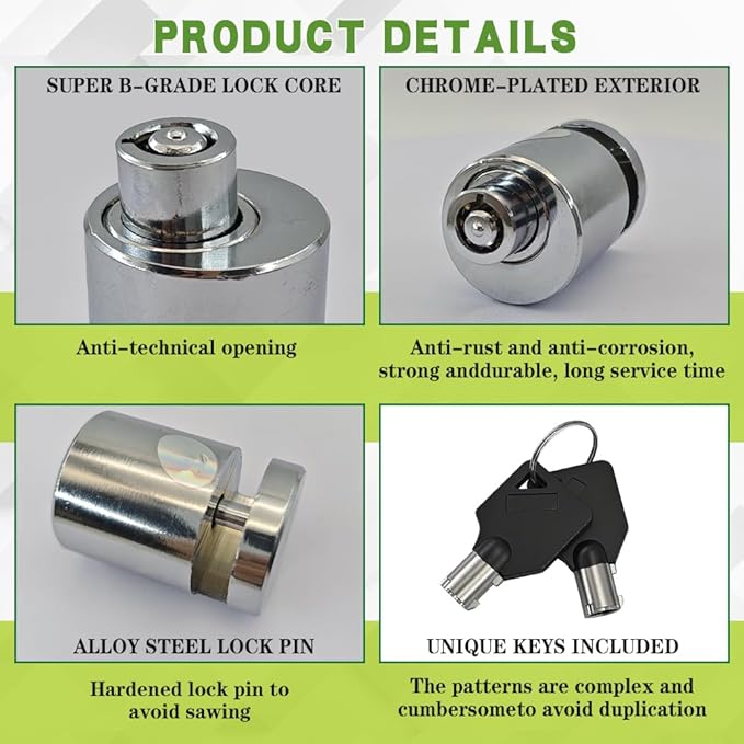 Motorcycle Disc Brake Lock, Motorcycle Locks Anti Theft, Motorbike Safety Anti-Theft Wheel Disk Lock with Two Keys, Heavy Duty Alloy Steel Brake Padlock for Bicycle Electromobile Road Cycle