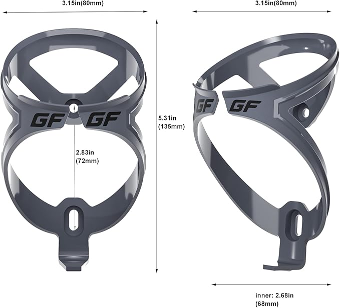 GEMFUL Bike Water Bottles with Bicycle Holder 750ml Mtb Cycling Squeeze 24 oz Sport Bottle 2 Pack