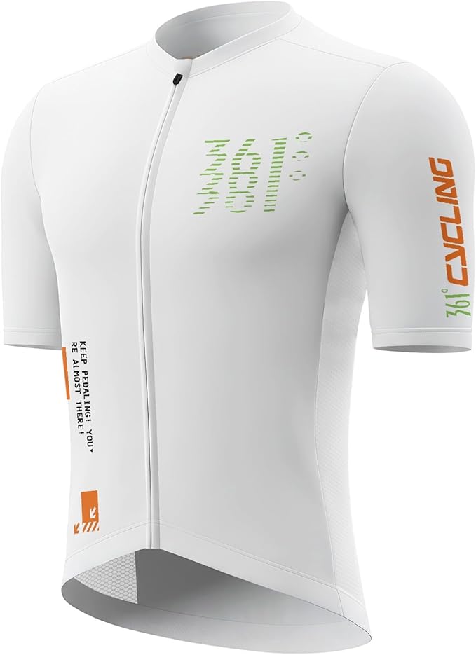 Men's Cycling Jersey Short Sleeve Breathable Quick Dry Bike Shirt Lightweight MTB Road Bicycle Jersey Full Zip 3 Rear Pockets