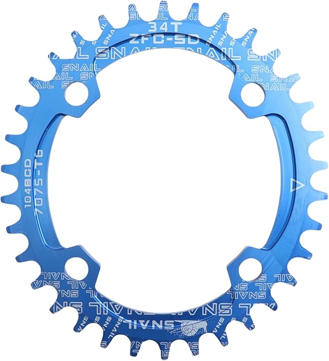 DJC Bike Chainring 104BCD Round/Oval 30t 32t 34t 36t 38t 40t 42t 44t 46t 48t 50t 52t Tooth Narrow Wide 7/8/9/10/11/12 Speed Ultralight MTB Mountain Bike 104 BCD Chainwheel