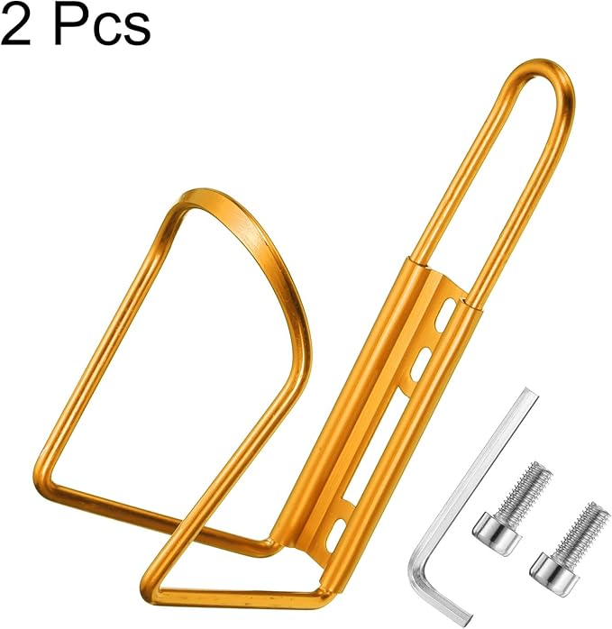 HARFINGTON Bicycle Water Bottle Cage Aluminum Basic Bike Universal Water Bottle Holder Mount with Hardware for Mountain Road Gravel