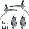 BUCKLOS IIIPRO IV4 4 Piston MTB Hydraulic Disc Brake Set, Front 850mm and Rear 1550mm Mountain Bike Hydraulic Brakes with Aluminum Alloy Caliper Lever Fit Ebike,Fat Bike Trail Bicycle XC AM DH BMX