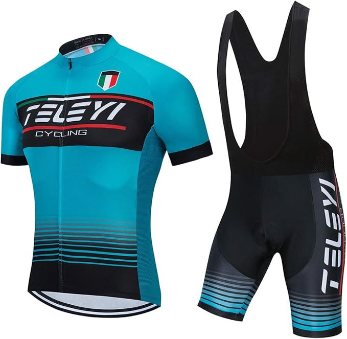 Men's Cycling Jersey Set, Summer Mountain Bike Clothing Short Sleeved Riding Jerseys