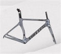 Carbon Fiber Road Bike Frameset 46/48/50/52/54cm Wind Breaking Racing Frame Internal Routing C Brake Frame Set QR 100mm/130mm (Color : Dark Gray, Size : 50cm)