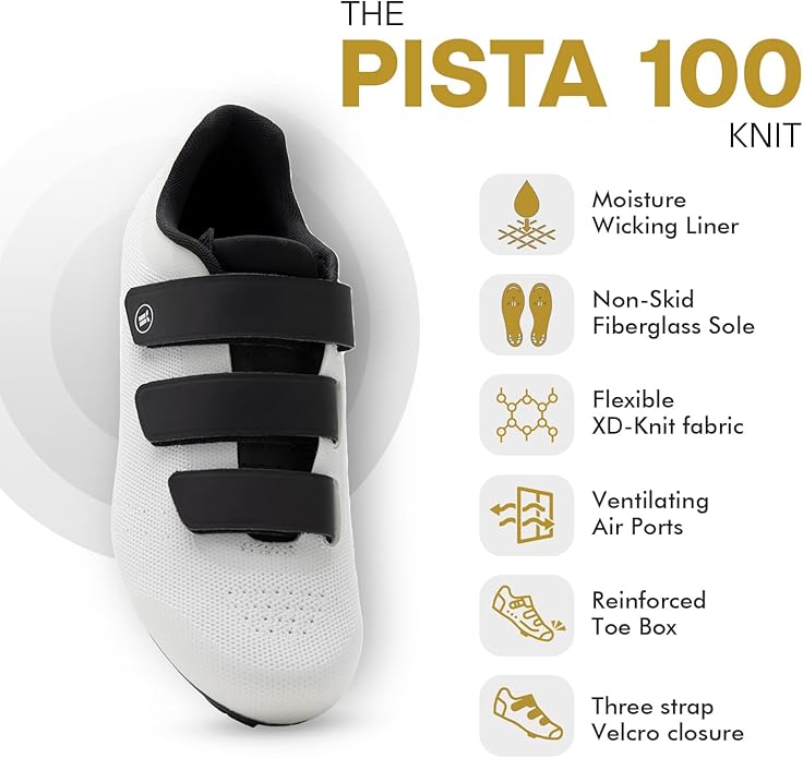 Tommaso Pista SPD & Peloton Shoes for Women—2 in 1—Fit for Peloton, Spin & Indoor Bikes—Install Your Own Delta or SPD Cleats Essential Bike Accessories for Cyclebar & Soulcycle