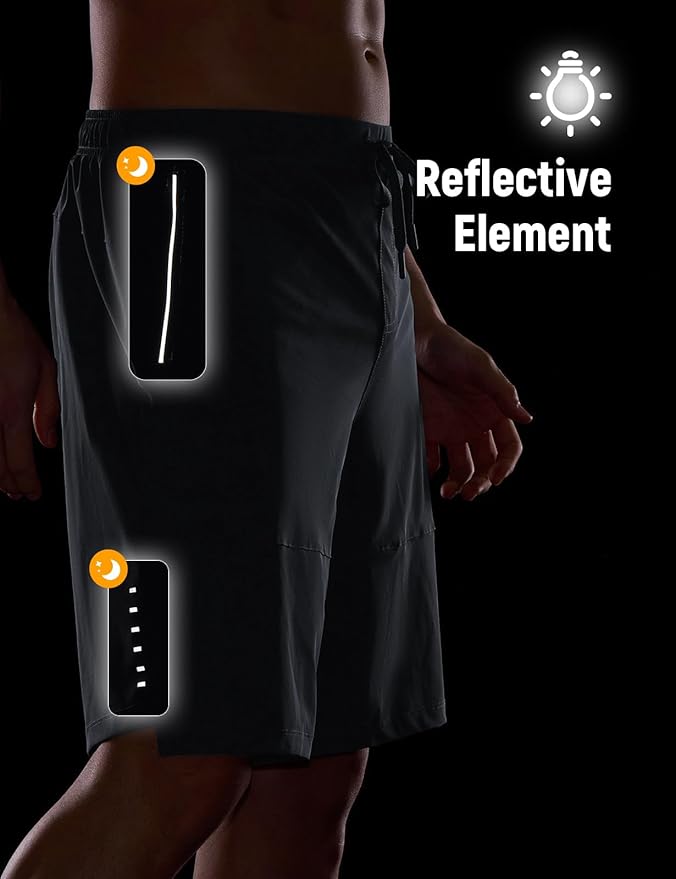 baleaf Men's Mountain Bike Shorts 4D Padded Loose-fit MTB Cycling Lightweight Bicycle Biking Shorts Zipper Pockets