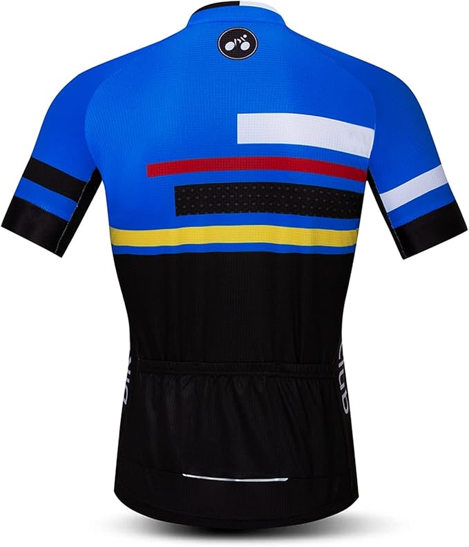 Men's Cycling Jerseys Tops Biking Shirts Short Sleeve Full Zipper Bike Clothing