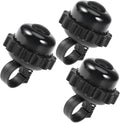 VOSAREA 3pcs Rotating Bike Bell Horn Set, Loud Black Vintage Bicycle Bell Accessories for Cycling Safety and Handlebar Mounting
