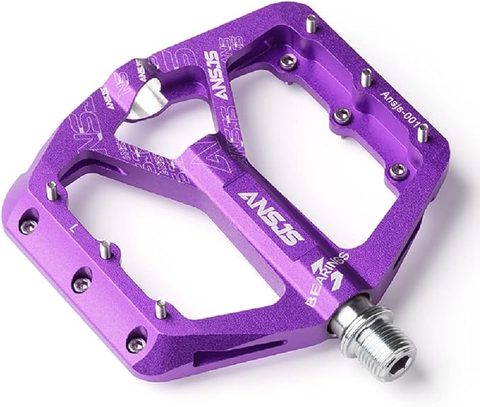 ANSJS Mountain Bike Pedals MTB Pedals Bicycle Flat Pedals Aluminum 9/16" Sealed Bearing Lightweight Platform for Road Mountain BMX MTB Bike