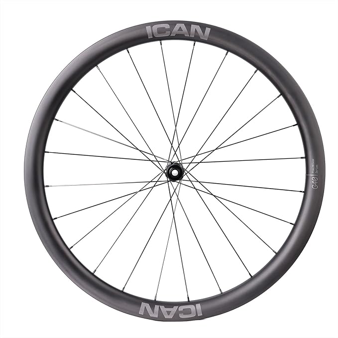 ICAN G40/G50 1320g/1375g Carbon Gravel Bike Disc Wheelset 700C Hooked Rimset 25mm Inner Width 36T Ratchet Hub