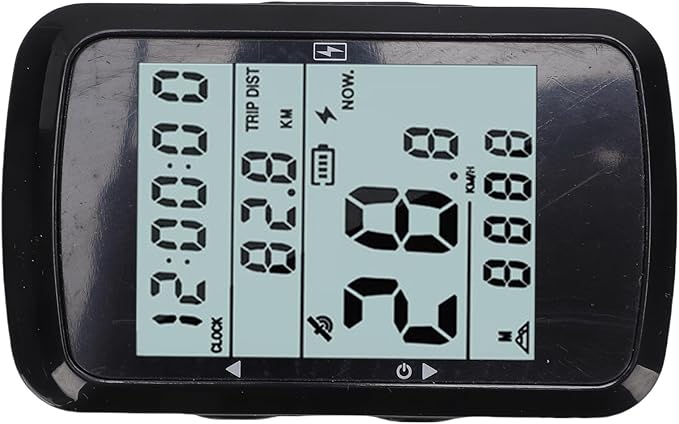GPS Bike Computer, Wireless Cycling Computer with 2.4 Inch Large Screen 28 Hours Battery Life, Bike Speedometer with Manual Backlight for Mountain Road Cycling