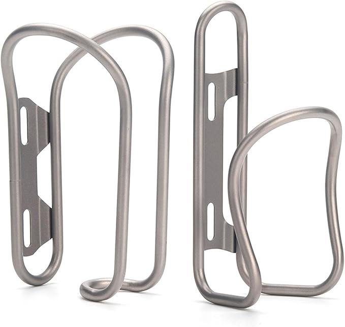 Bike Water Bottle Holder, Lightweight Titanium Alloy Bicycle Mount Cage Rack, Easy Installation, Universal Water Bottle Cage for Road, Mountain Bikes (B)