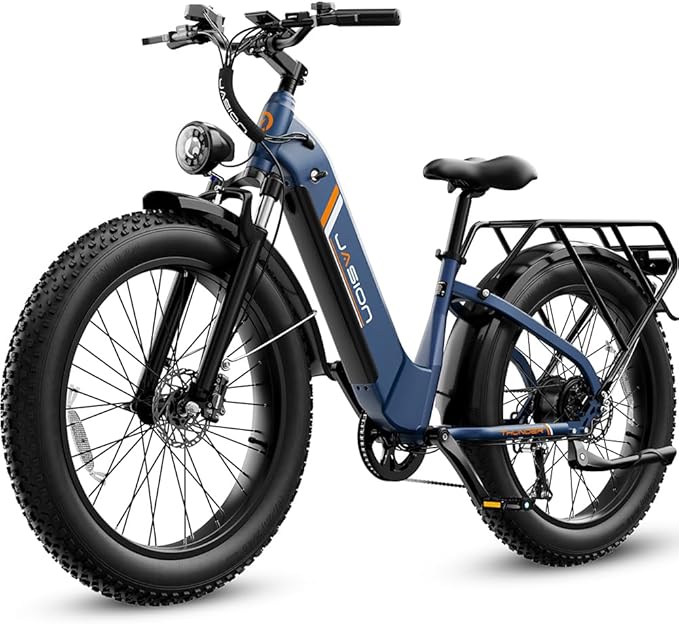 Jasion Thunder/PRO/ST Electric Bike,2000W/1800W Peak Ebikes for Adults,26''Fat Tire Best Ebike for Men,90/80 Miles with 1040Wh/864Wh Battery,35/30+MPH Max Speed Bicycles,500/400LB Capacity