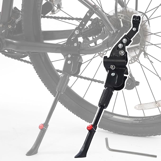 Bike Kickstand for Trek 8.6 Elite 820 820 WSD 830 8300 8500 910 920 930, Aluminum Adjustable Kickstand Foot Side Stand Suppor Rear Side Bicycle Stand with Non-Slip Rubber Foot,B