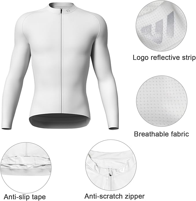 Lo.gas Cycling Jersey Men Short Sleeve, Road Bike Jerseys Full Zipper with Pockets, Bicycle Clothing Breathable Quick Dry