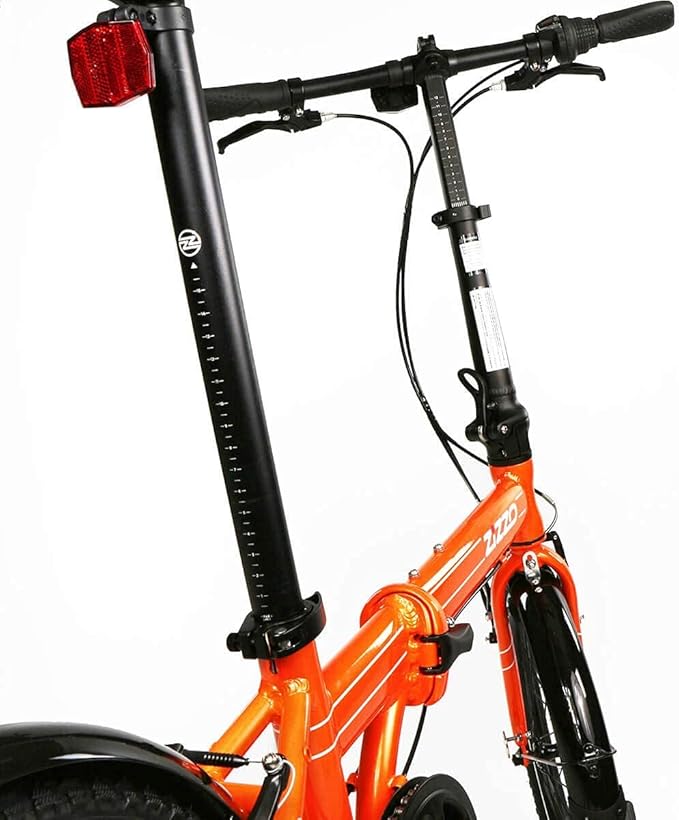 ZiZZO Via 20” Folding Bike-Lightweight Aluminum Frame Genuine Shimano 7-Speed 26lb | Lightweight, Genuine Shimano, 26lb