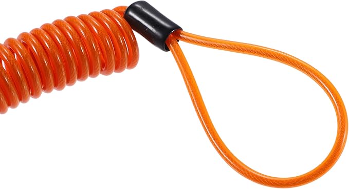 X AUTOHAUX Disk Brake Lock Motorcycle Alarm Disc Lock Security Reminder Cable Tool for Scooter Motorcycle Bike Brake Disc Orange