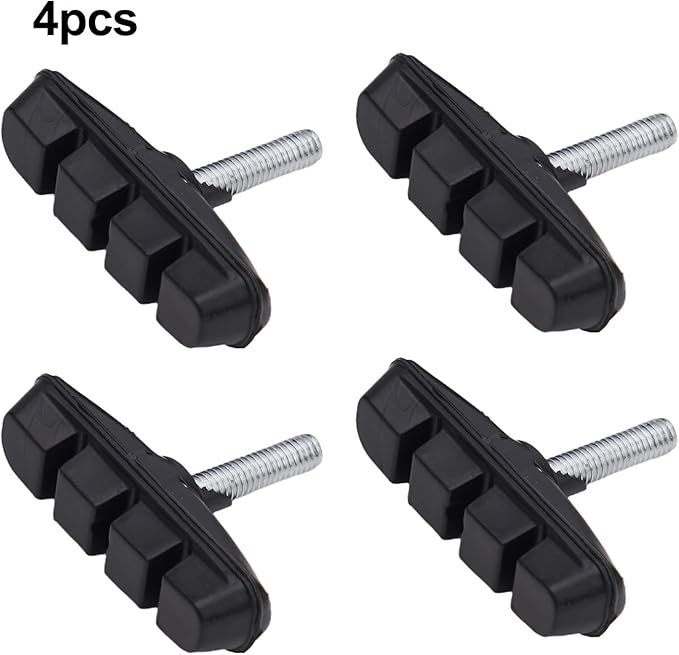 Bike Brake Pads Set, Cantilever Brake Pads For Road Bikes Mountain Bike With 55Mm Thread Post Blocks Cycling Shoes Replacement Blocks Lightweight, All Weather Compatible Black Rubber Construction