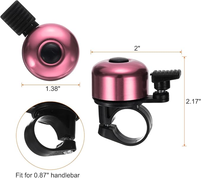 HARFINGTON Bike Bell Mini Bicycle Bell with Loud Crisp Clear Sound Bike Ring Bell Aluminum Bike Accessories for Road Mountain Bike
