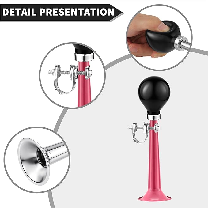 Bike Horn for Adults Classic Horn Metal Squeeze Clown Horn, Fits All Bicycle Handle Bar, Loud Sounds