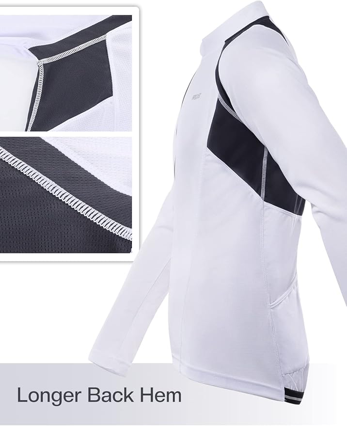 ARSUXEO Men's Half Zipper Cycling Jerseys Long Sleeves Mountain Bike Shirts 6031