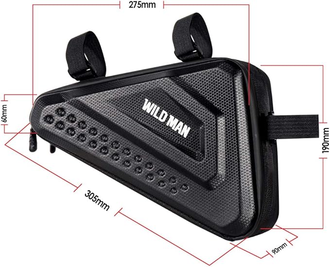 WILD MAN 3L Triangle Frame Bike Bag Large Capacity for Mountain Bicycle Cycling MTB Bicycle Cycling (ES19)