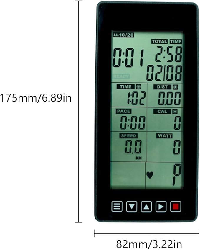 Fitness Bike Speedometer Heart Rate Monitor Exercise Equipment Console with Time Speed Distance Calorie Odometer Trackin