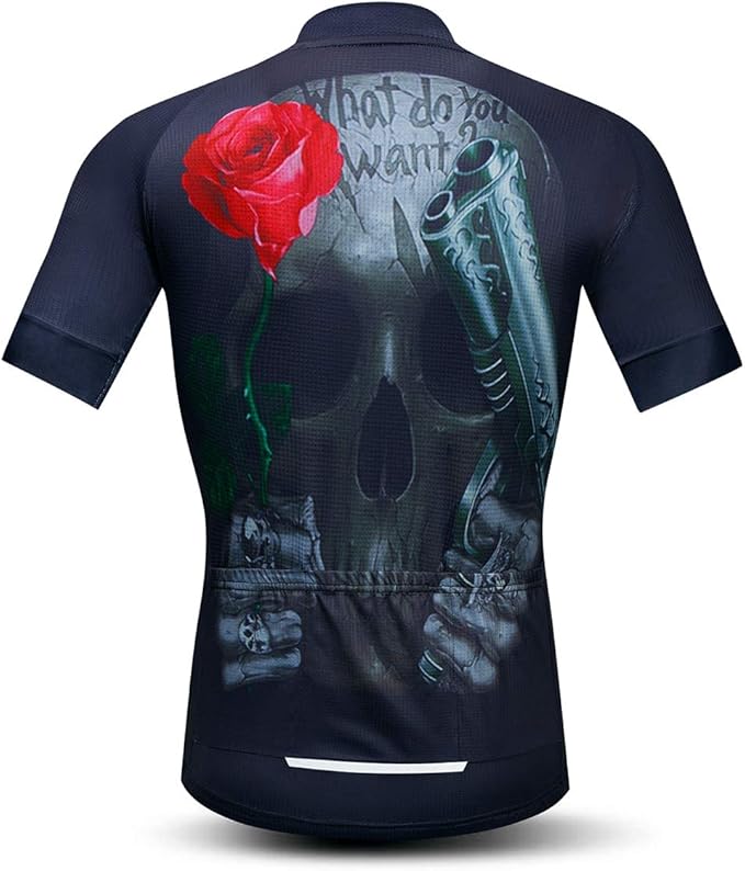 Men's Cycling Jerseys Wolf Print Bicycle Shirts Summer Road Bike Clothes Quick Dry Breathable