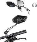 ASUBHA 2PCS Motorcycle Mirrors, Motorcycle Mirrors for Handlebar, Convex Handlebar Rear View Side Mirror with M8 M10 Bolt, Wide Angle Rear View Mirror Car Accessories for Scooter ATV UTV Dirt Bike