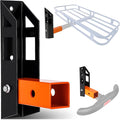 Hitch Wall Mount 2" Receiver Bike and Cargo Rack Storage Foldable Garage Organizer Holds up to 350 Lbs, Compatible with Trailer Hitch Bicycle, Ski Racks