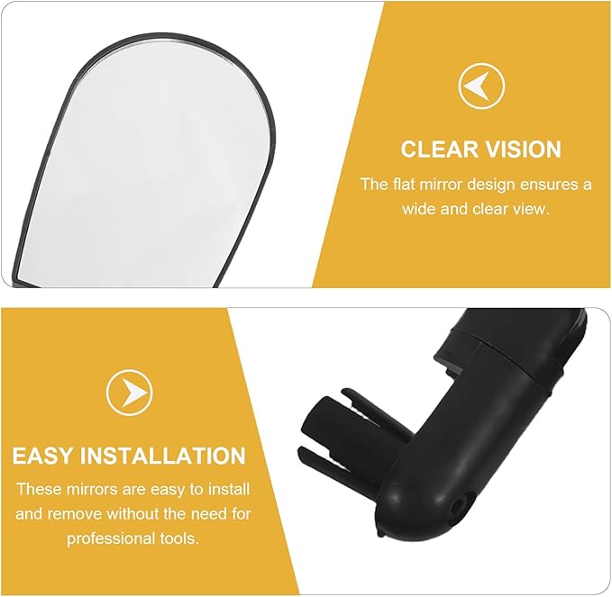 Zerodeko 2 Pairs Adjustable Rearview Bike Mirrors for Handlebars, Lightweight Reflective Bicycle Mirrors for Mountain and Road Bikes, Shockproof Cycling Accessories with Crimson and Ebony