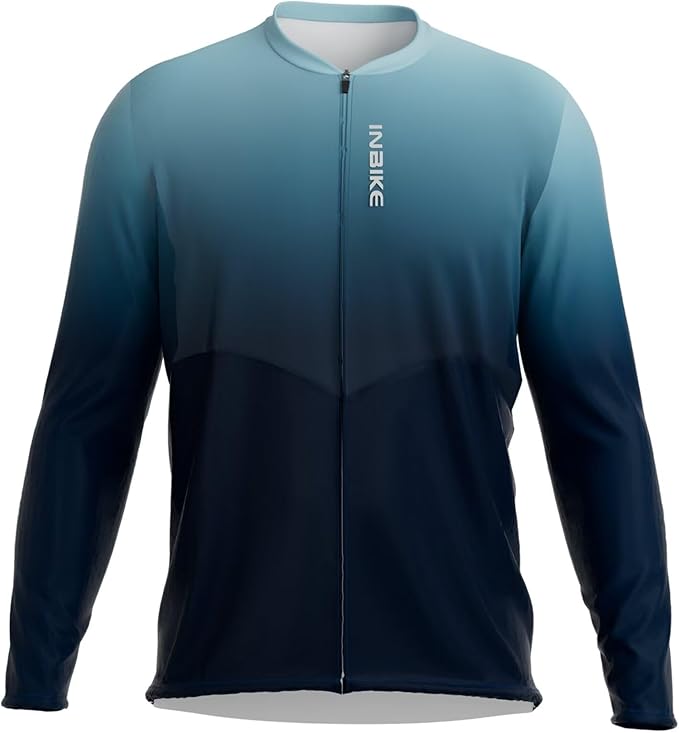 INBIKE Plus Size Cycling Jersey Men 3XL-5XL Bike Shirt for Big and Tall Short Long Sleeve Biking Clothing with Pockets