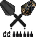 Adventure Motorcycle Mirrors, Foldable Motorbike Rear View Side Mirror W/Ball-Head Universal 10MM 8MM Screw and 7/8" Handlebar for ATV ADV Street Dirt Bike Ebike Scooter Quad Off-Road-Motorcycles