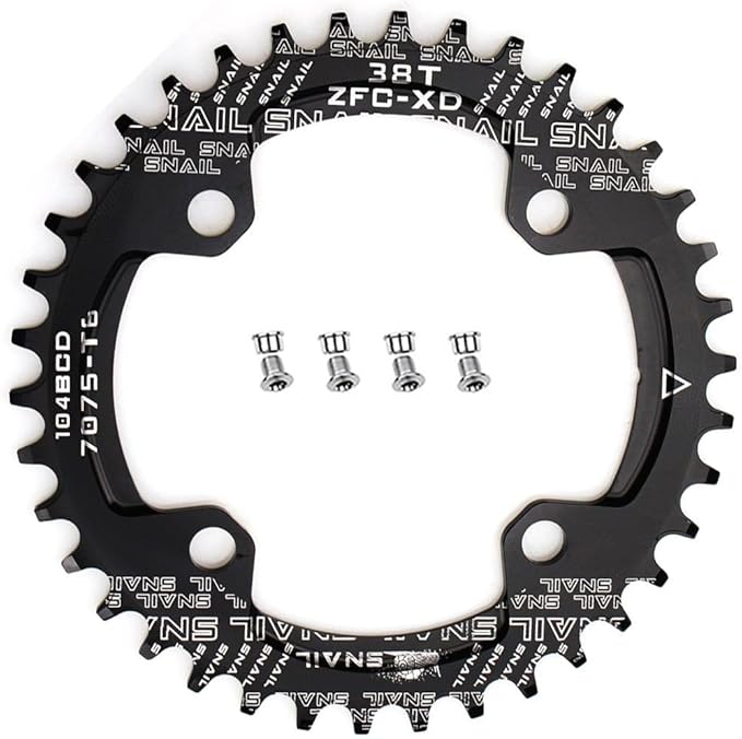 CYSKY 104 BCD Chainring 30T to 52T Narrow Wide Chainring with Sprocket Bolts for 1x Set-up Road Bike Mountain Bike BMX MTB Gravel Ebike