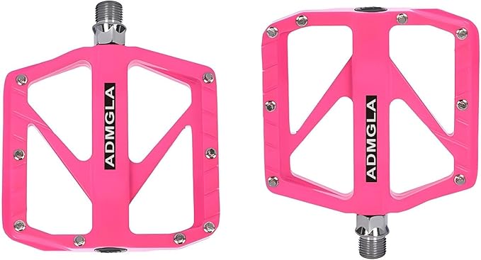 Mountain Bike Pedals, Aluminum Alloy, Pink and Black