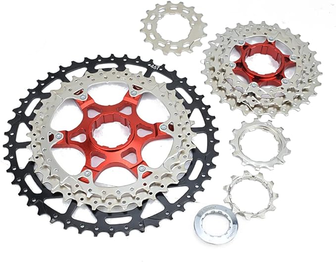 VG SPORTS 8/9/10/11/12 Speed Ultra-Light Bike Cassette for Mountain Bike 11-40T/11-42T/11-46T/11-50T/11-52T MTB Cassette Lightweight Aluminum Bracket Cassette