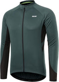ARSUXEO Men's Full Zipper Long Sleeves Cycling Jersey Bicycle BikingBike Shirt 6030