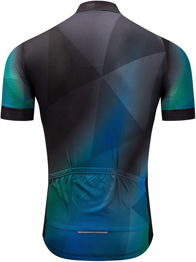 Weimostar Men's Cycling Jersey Short Sleeve Bike Clothing Multicolored Diamond