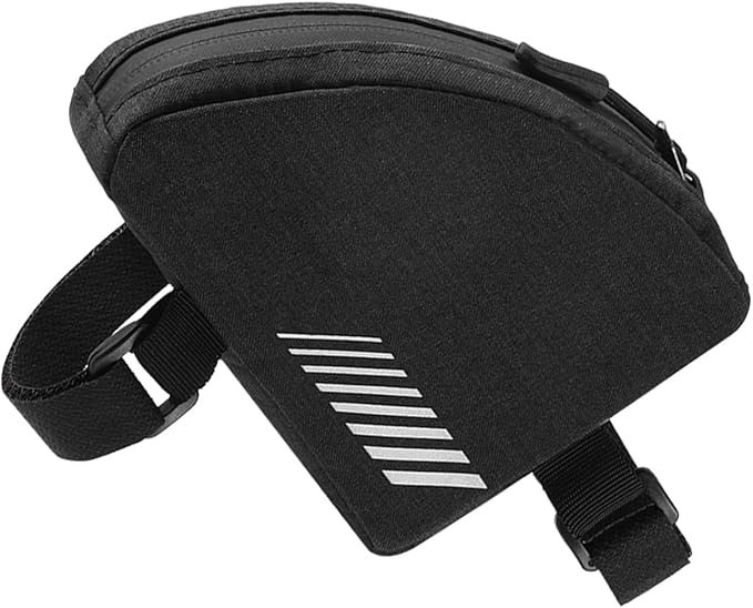 Bike Top Tube Bag, Bike Triangle Tools Storage Bag Top Tube Pouch with Reflective Strap, Rainproof Design, for Road Mountain Outdoor Cycling Accessories