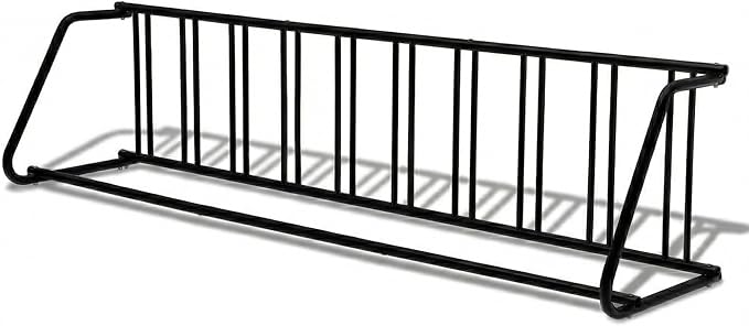 10 Bike Rack for Garage, Heavy Duty Steel Bicycle Rack Freestanding with Floor Mount Kit, Single-Sided Parking Stand for 10 Bicycles, Commercial Grade Bike Racks for Apartments & Schools, Black